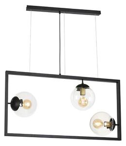 Klausen 103002 - Luster na lanku REY 3xE27/7W/230V čierna