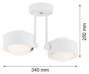 Argon 7088 - Luster na tyči MASSIMO PLUS 2xG9/6W/230V biela