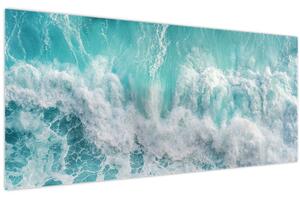 Obraz - Pohľad na vlny oceánu (120x50 cm)