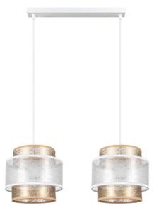 Luster na lanku GABI 2xE27/60W/230V zlatá/biela