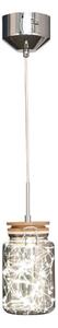 Klausen 142030 - LED Luster na lanku SHOCK LED/5W/230V lesklý chróm/drevo