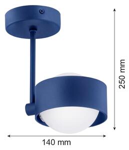 Argon 8062 - Luster na tyči MASSIMO PLUS 1xG9/6W/230V modrá