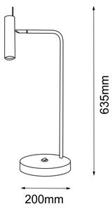 Amplex 8909 - Stolná lampa AMOS 1xGU10/15W/230V čierna