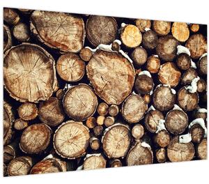 Obraz - Drevo v snehu (90x60 cm)