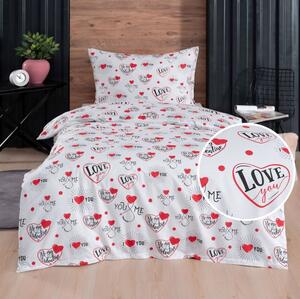 Obliečky bavlnené Valentín EMI, Štandardný set jednolôžko obsahuje 1x 140x200 + 1x 70x90