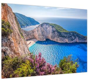 Obraz - Pláž Navagio, Grécko (70x50 cm)