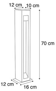 Moderné stojace vonkajšie svietidlo čadičové 70 cm - Kýchanie