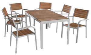 Florabest Záhradný stôl s doskou z eukalyptového dreva, 156 x 80 cm (100320573)
