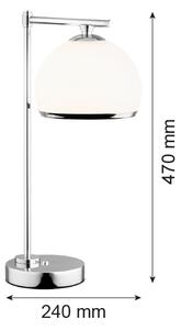 Argon 8121 - Stolná lampa MARBELLA 1xE27/15W/230V chróm