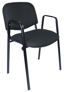 Konferenčná stolička ISO s područkami C24 – hnedá/béžová