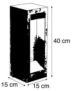 Moderné stojace vonkajšie svietidlo čadičové 40 cm - Kýchanie