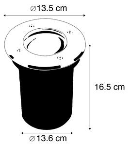 Moderná brúsená bodová oceľ 13,5 cm IP67 - základný kruhový