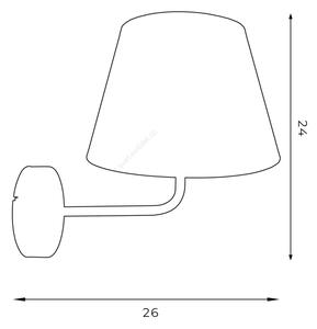 Nástenná lampa ARDEN 1xE27/60W/230V zelená/zlatá