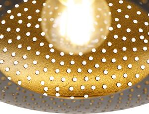 Orientálna stropná lampa čierna so zlatou 25 cm - Radiance