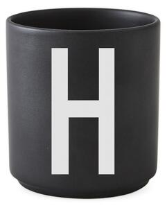 Porcelánový hrnček/dózička Letters black H, 300 ml
