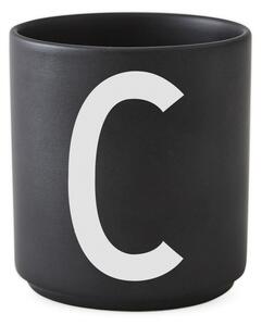 Porcelánový hrnček/dózička Letters black C, 300 ml