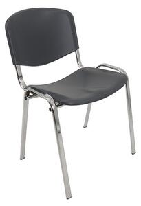 Konferenčná plastová stolička ISO CHROM Šedá