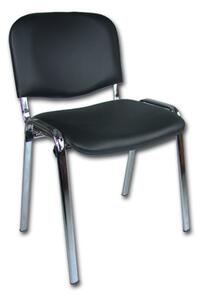 Konferenčná stolička ISO eko-koža CHROM Hnedá D19 EKO