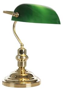 Globo 2491 - Stolná lampa 1xE27/60W zelená - zlatá + záruka 3 roky zadarmo