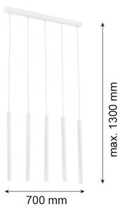 Argon 2136 - Luster na lanku ETNA 5xG9/6W/230V biela