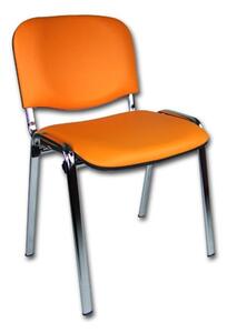Konferenčná stolička ISO eko-koža CHROM Oranžová D20 EKO
