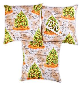 Vianočné obliečky na vankúše 40x40 cm Shasa set 3 ks EMI