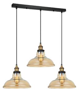 ITALUX MDM-2381/3 GD+AMB - Luster na lanku HUBERT 3xE27/40W/230V