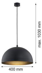 Argon 8242 - Luster na lanku BONITA 1xE27/15W/230V čierna