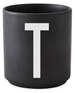 Porcelánový hrnček/dózička Letters black T, 300 ml