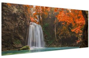 Obraz - Vodopád v Thajsku (120x50 cm)