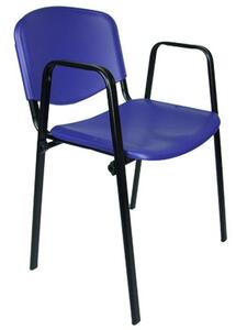 Konferenčná stolička ISO plastová s područkami RAL-2003