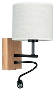 Spot-Light 57291974 - Flexibilné svietidlo BOHO 1xE27/25W + LED/1W/230V dub