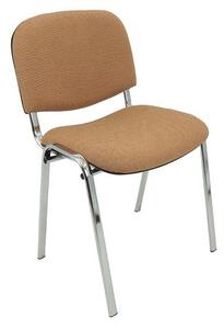 Konferenčná stolička ISO CHROM C4 – béžová/hnedá