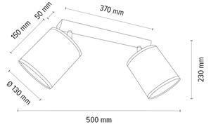 Spot-Light 2027400811553 - Bodové svietidlo BENITA 2xE27/25W/230V dub