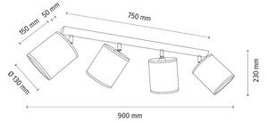 Spot-Light 2047401011553 - Bodové svietidlo BENITA 4xE27/25W/230V dub