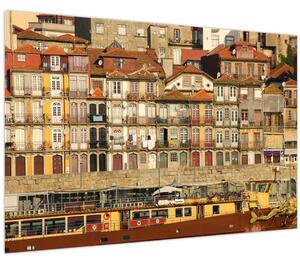 Obraz - Nábrežná štvrť, Portugalsko (90x60 cm)