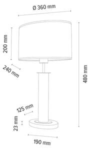 Spot-Light 7017400311537 - Stolná lampa MERCEDES 1xE27/40W/230V dub