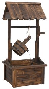 Fontána studňa prianí s čerpadlom 57x50x112 cm masívna jedľa