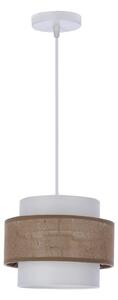 Luster na lanku JUTA 1xE27/40W/230V hnedá/biela