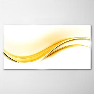 Skleneny obraz Abstrakcie žlté vlny