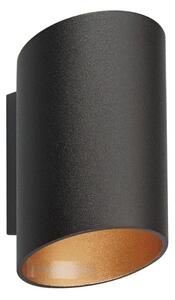 Zuma Line 50603-BK/GD-N - Nástenné svietidlo SLICE WL 1xG9/40W/230V čierna/zlatá
