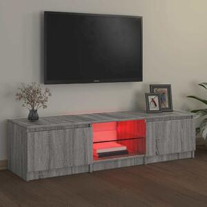 TV skrinka s LED svetlami sivý dub sonoma 140x40x35,5 cm