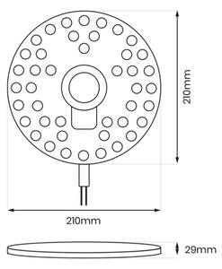 Magnetický LED modul 36 W, 230 V, priemer 21 cm, 3000 K