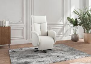 RELAXAČNÉ KRESLO, koža, biela Sit & More - Online Only obývacie izby, Online Only