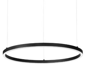 Ideal Lux LED závesná lampa Oracle Slim Ø 90 cm čierna 3 000 K