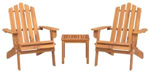 3-dielna záhradná sedacia súprava Adirondack akáciový masív