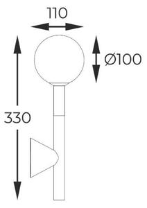 Zuma Line W0574-01B-SDFZ - Nástenné svietidlo ARCTURUS 1xG9/4W/230V čierna