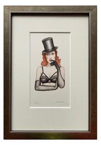 Jelenová Veronika - Burleska černý klobouk | 21.1x29.6