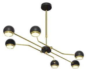 Jupiter 1979 - Luster na tyči TIANA 6xGU10/10W/230V čierna/zlatá