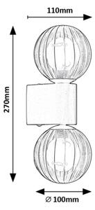 Rabalux 75022 - Nástenné svietidlo COLZAR 2xG9/3,5W/230V IP44 čierna